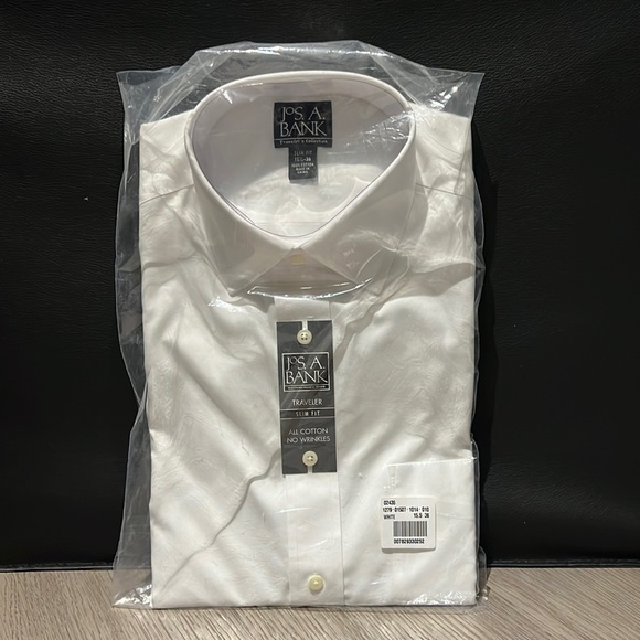 Bank Mens Traveler Slim Fit Dress Shirt 